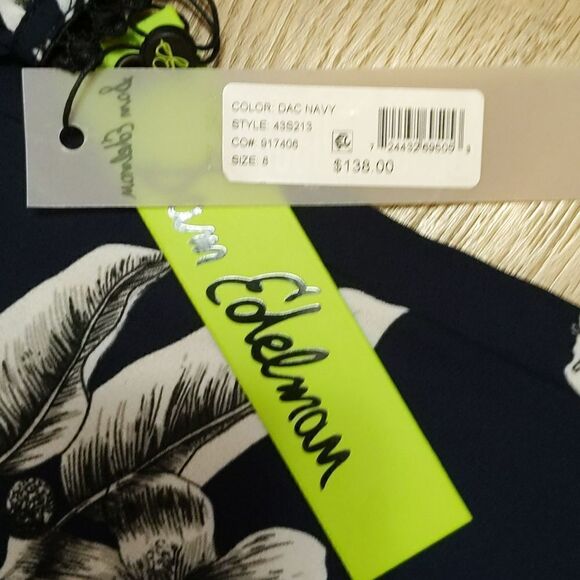 Sam Edelman Women's Navy Floral Printed Dress 8 NWT - Picture 7 of 7